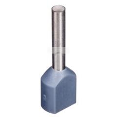 Końcówka tulejkowa izolowana TID 2x0,75mm2/10mm szara cynowana /500szt./