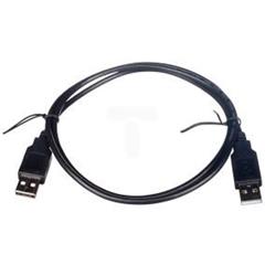 Kabel połączeniowy USB 2.0  Typ USB A/USB A, M/M czarny 1m AK-300100-010-S
