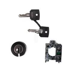 Przełącznik 2 położeniowy klucz 22mm czarny 1Z z samopowrotem XB4BG61