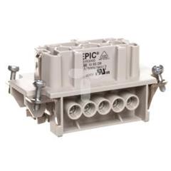 Wkład złącza 10P+PE żeński 16A 500V EPIC H-BE 10 BS 10193000