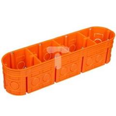 Puszka podtynkowa poczwórna 60mm ze śrubami pomarańczowa M4x60F 33170008