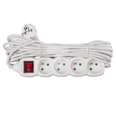 Przedłużacz z wyłącznikiem 10m 4 gniazda z uziemieniem P1410