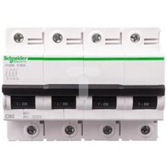 Wyłącznik nadprądowy 4P C 80A 6kA AC iC120N A9N18372