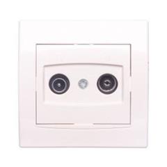 Anya Gniazdo antenowe RTV przelotowe kremowe AYA3300223