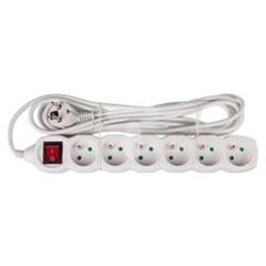 Przedłużacz z wyłącznikiem 5m 6 gniazd z uziemieniem P1615