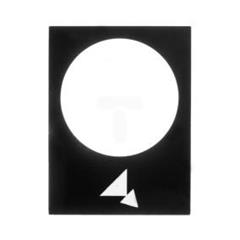 Tabliczka opisowa czarna prostokątna 30x40mm DO TYLU WOLNO-SZYBKO ZB2BY2918 /10szt./