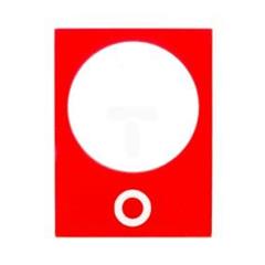 Tabliczka opisowa czerwona prostokątna 30x40mm WY ZB2BY2931 /10szt./