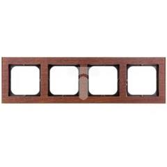 SONATA Ramka poczwórna drewno orzech R-4RW/34