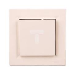 Asfora Gniazdo pojedyncze z/u 2P+Z z klapką kremowe EPH3100123