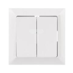 PREMIUM Łącznik podwójny z podświetleniem biały WP-3 Pr/S