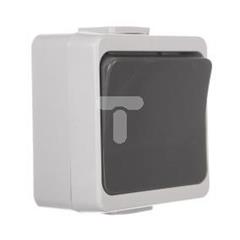 JANTAR-bis Przycisk zwierny /światło/ n/t IP44 szary WNT-6J-b