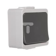 JANTAR-bis Przycisk zwierny /dzwonek/ n/t IP44 szary WNT-7J-b