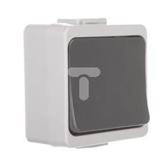 JANTAR-bis Łącznik pojedynczy z podświetleniem n/t IP44 szary WNT-1J-b/S