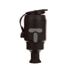 Gniazdo przenośne z/u 16A 250V IP44 czarne GN-H2