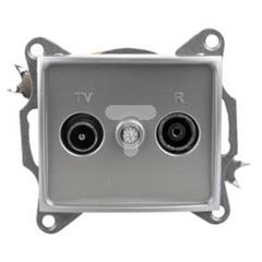 DOMO Gniazdo RTV przelotowe srebrne 011320043 24863