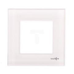 TouchMe Ramka pojedyncza szklana biała TM728W