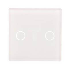 TouchMe Mały panel szklany, łącznik podwójny, biały TM531W