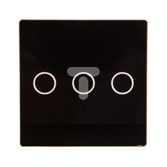 TouchMe Mały panel szklany, łącznik potrójny, czarny TM532B