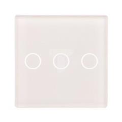 TouchMe Mały panel szklany, łącznik potrójny, biały TM532W