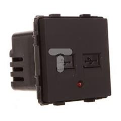 TouchMe Gniazdo 2xUSB 2,1A/5V czarne TM626B