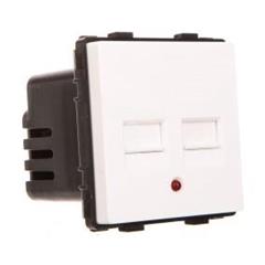 TouchMe Gniazdo 2xUSB 2,1A/5V białe TM626W