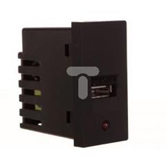 TouchMe Moduł 1/2 gniazdo USB czarne TM901B