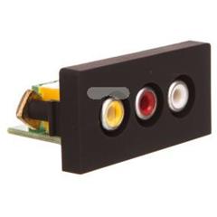 TouchMe Moduł 1/2 gniazdo audio i video czarne TM908B