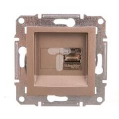 ASFORA Gniazdo komputerowe kat.5e STP bez ramki brąz EPH5000169
