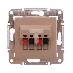 ASFORA Gniazdo głośnikowe podwójne bez ramki brąz EPH5700169