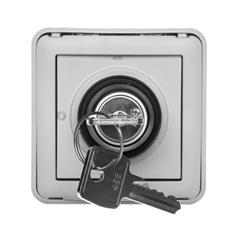 PLEXO55 Łącznik z kluczykiem 3 pozycje szary 069535