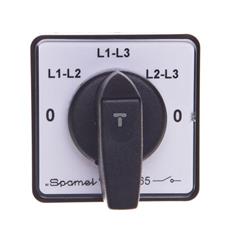 Przełącznik woltomierza 0-L1-L2/L1-L3/L2-L3/0 10A 3P do wbudowania SK10-2.8565\P03