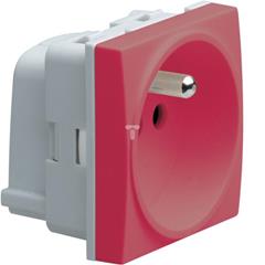 Systo Gniazdo pojedyncze czerwone z/u 16A IP20 WS105