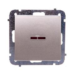 Sentia Łącznik jednobiegunowy 10A z podświetleniem satyna połysk 1423-57