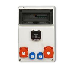 Rozdzielnica budowlana 13 modułów + okienko licznik 5P/32A 5P/16A 2x2P+Z RS-13 6258-00