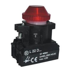 Lampka sygnalizacyjna 22mm czerwona 24-230V AC/DC W0-LDU1-L22WD C