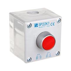Kaseta sterownicza 1-otworowa czerwony 1R szara IP65 1x membrana M20 SP22K1\02-1