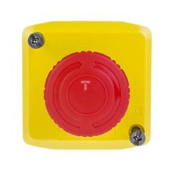 Kaseta z przyciskiem bezpieczeństwa przez obrót 1Z 1R żółta IP65 XALK178E