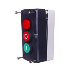 Kaseta sterownicza 3-otworowa I/O + lampka sygnalizacyjna czerwona 24V AC szara IP65 XALD363B