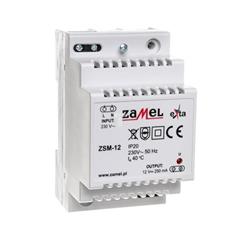 Zasilacz stabilizowany 230VAC/12VDC 0,25A ZSM-12 EXT10000172