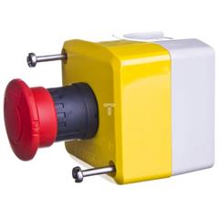 Kaseta z przyciskiem bezpieczeństwa przez obrót 1Z 2R żółta IP65 XALK178G