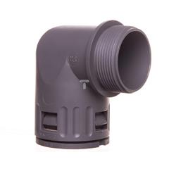 Dławnica kątowa do węża osłonowego PG29 IP68 SILVYN KLICK 90 stopni 29 szara 61801060