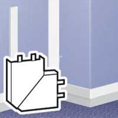 Naroże płaskie 75x 20mm 90° biały 030303