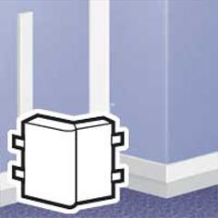 Naroże zewnętrzne 75x 20mm 90° biały DLP 75/20 030302