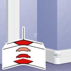 Naroże kanału wewnętrzne regulowane DLP 65x150/195/220 /2 przegrody/ 010658