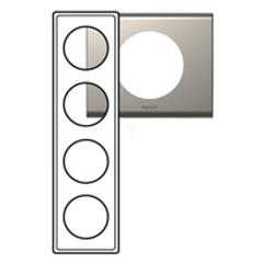 Ramka 4x nikiel metal Poziomy i pionowy 069114