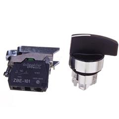 Przełącznik 2 położeniowy pokrętło 22mm czarny 1Z bez samopowrotu XB4BJ21