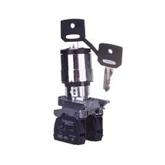 Przełącznik 3 położeniowy klucz 22mm 2Z bez samopowrotu XB4BG03