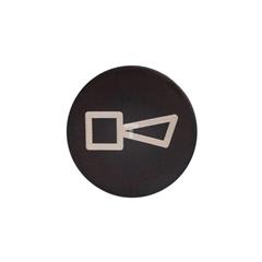 Wkładka przycisku 22mm płaska  czarna z symbolem BUCZEK M22-XD-S-X17 218183