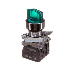 Przełącznik 2 położeniowy pokrętło 22mm zielony 1Z 1R bez samopowrotu XB4BK123M5