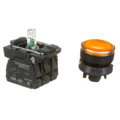 Przycisk sterowniczy 22mm żółty 1Z 1R z samopowrotem z podświetleniem XB5AW35B5